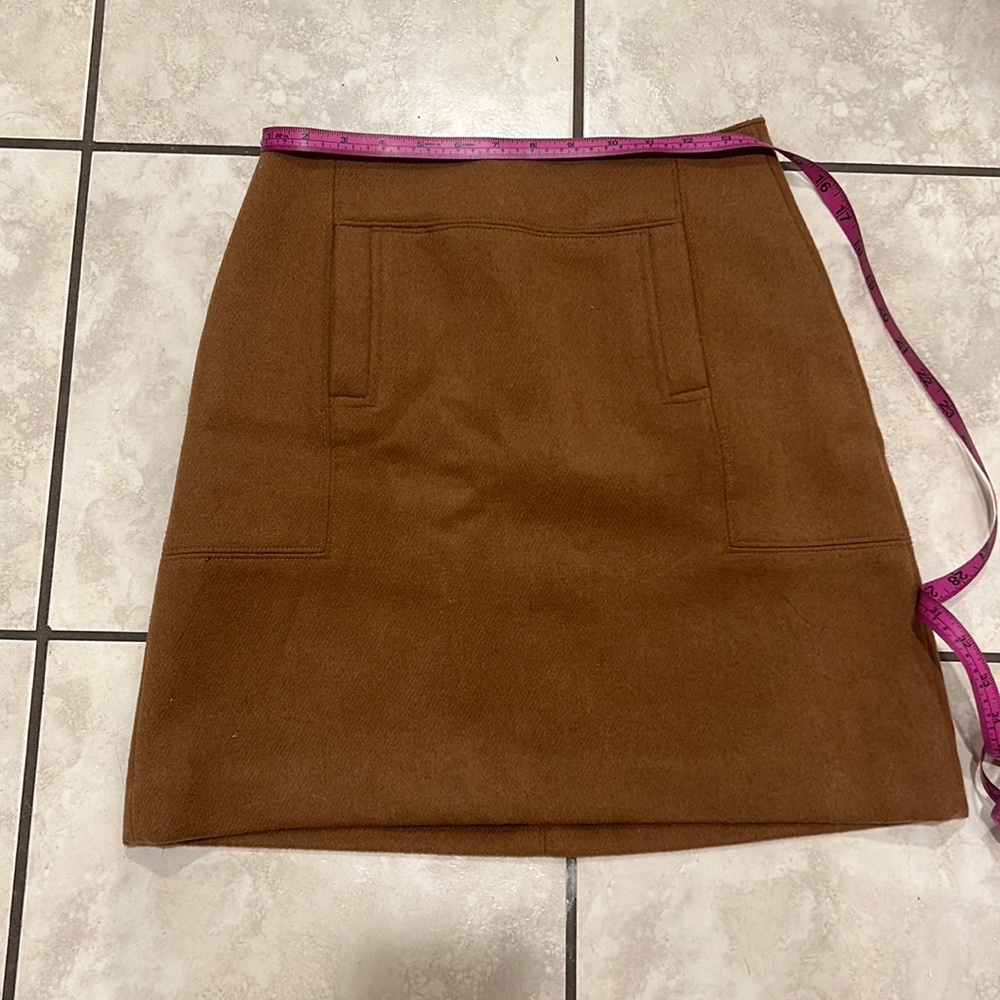 LOFT Camel Wool Mini Skirt